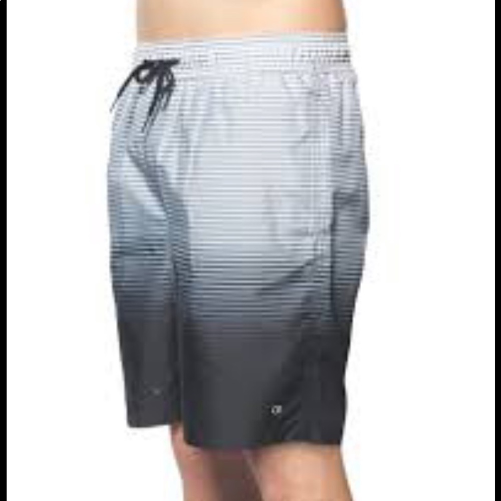 Calvin Klein Degrade Stripe Volley Swim Short Black / S
